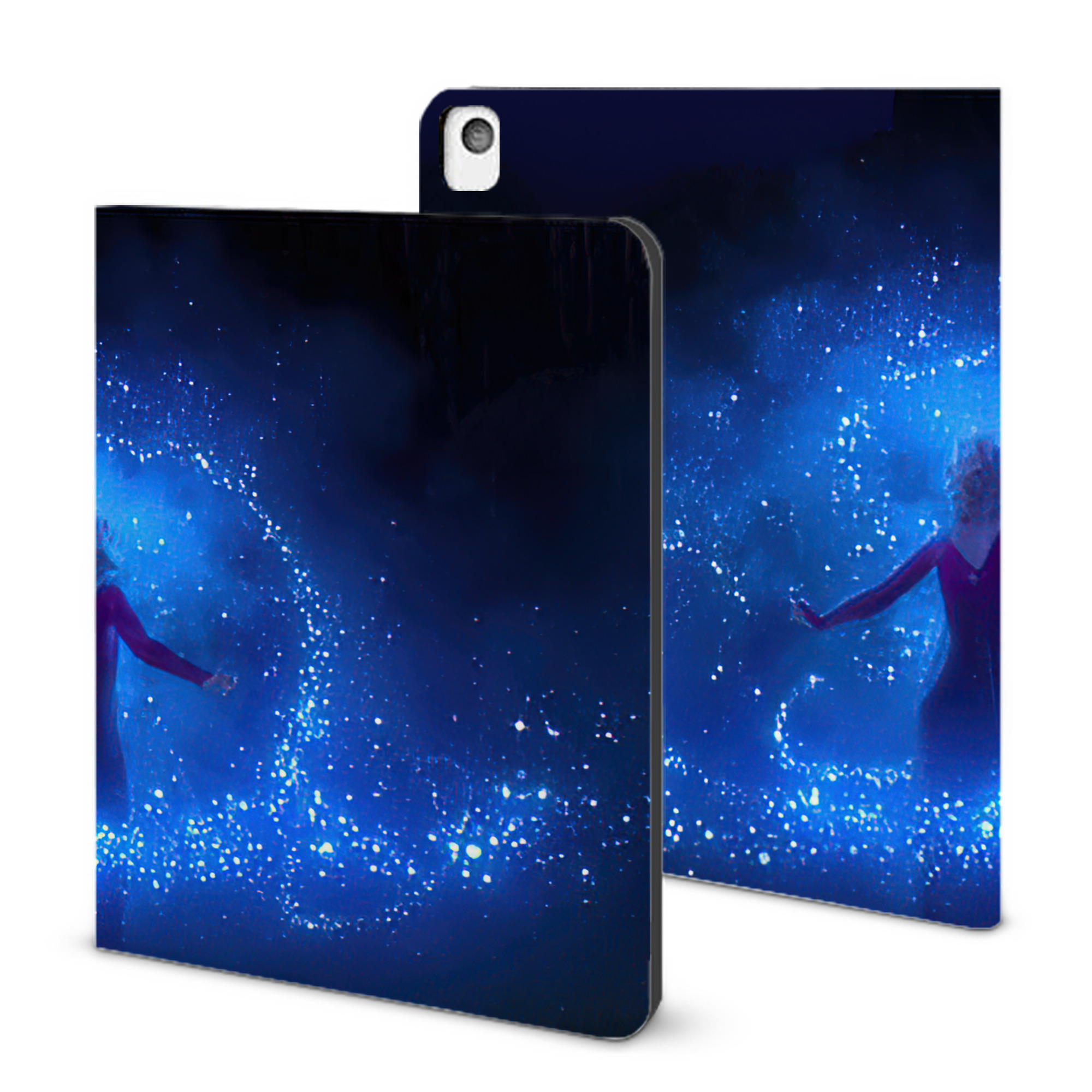 （画像用） アナと雪の女王 アンナ エルサ Frozen Anna Elsa IPadケース ペンホルダー付き ブックスタイルデザイン